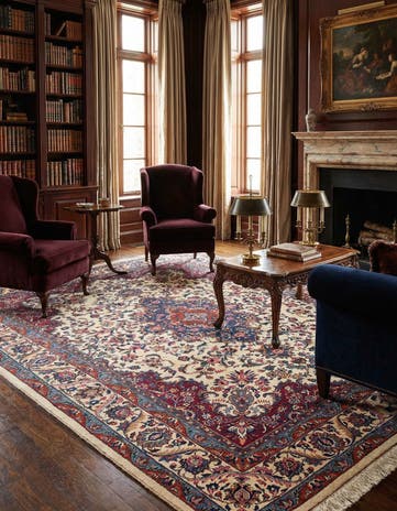 8' 2 x 11' 2 Mashad Wool Rug