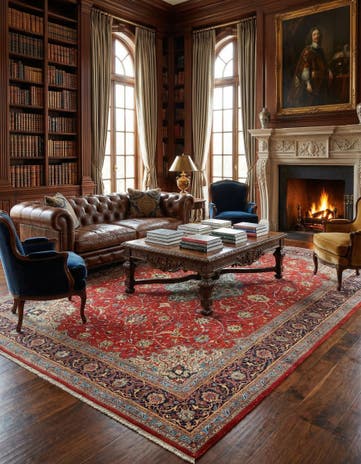 10' x 13' 3 Sarouk Wool Rug