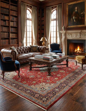 10' x 13' 3 Sarouk Wool Rug