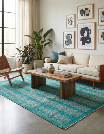 5' 4 x 7' Hand Knotted Darya Wool Rug