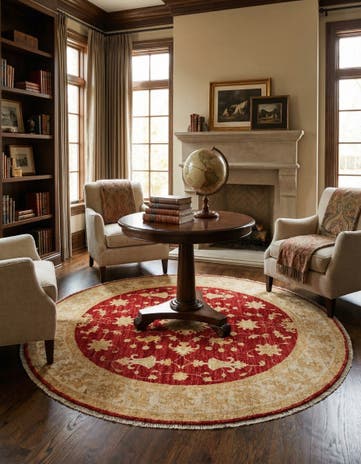 4' 10 x 4' 11 Kaizar Wool Round Rug
