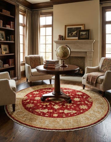 4' 10 x 4' 11 Kaizar Wool Round Rug