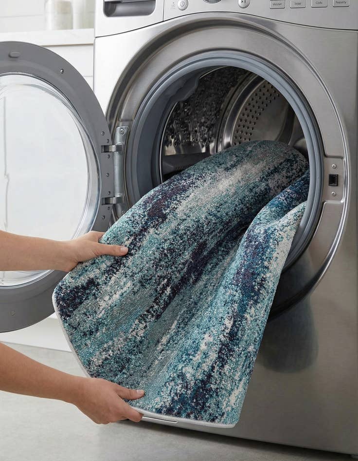 Detail image of 4' x 4'  Washable Barcelona Round Rug