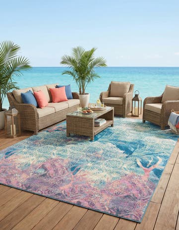 10' x 12' Easy-Clean Coastal Indoor / Outdoor Rug