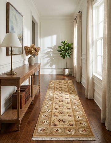 2' 8 x 9' 9 Hand Knotted Darya Wool Runner Rug