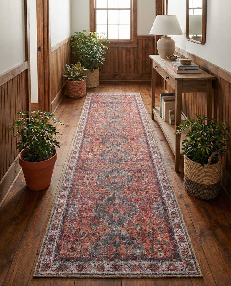 Detail image of 2' 7 x 10' Washable Timeless Runner Rug