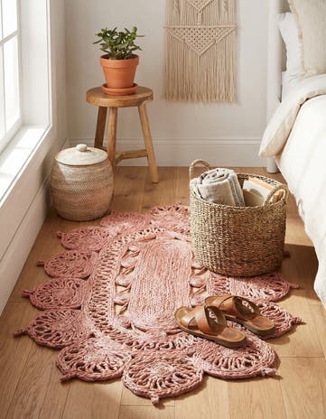 2' x 3' 1 Handmade Braided Jute Oval Rug