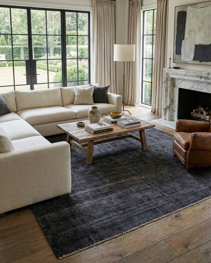 Detail image of 8' 10 x 11' 5 Hand Knotted Ultra Vintage Persian Wool Rug