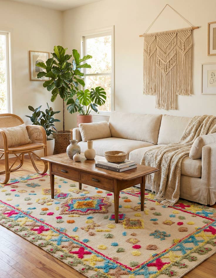 Detail image of 5' x 8' 4  Hand Knotted Darya Wool Rug