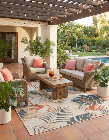 7' 10 x 10' Easy-Clean Baja Indoor / Outdoor Rug