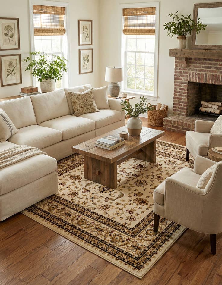 Detail image of 10' x 10' Classic Agra Square Rug