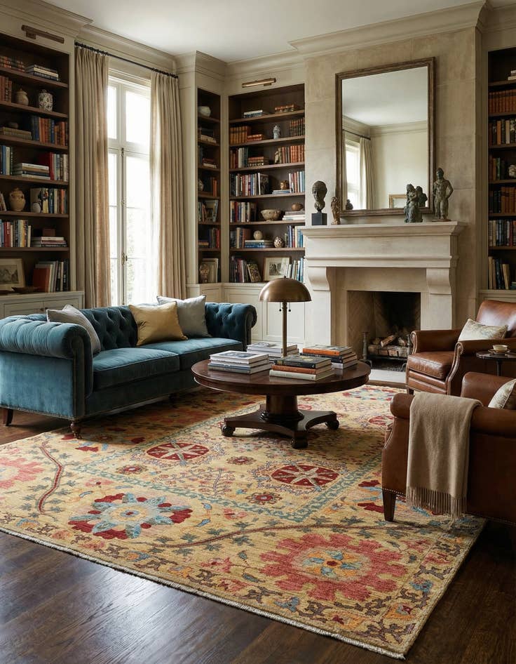 Detail image of  6' 9 x 10' 4  Hand Knotted Ariana Ziegler Oriental Rug