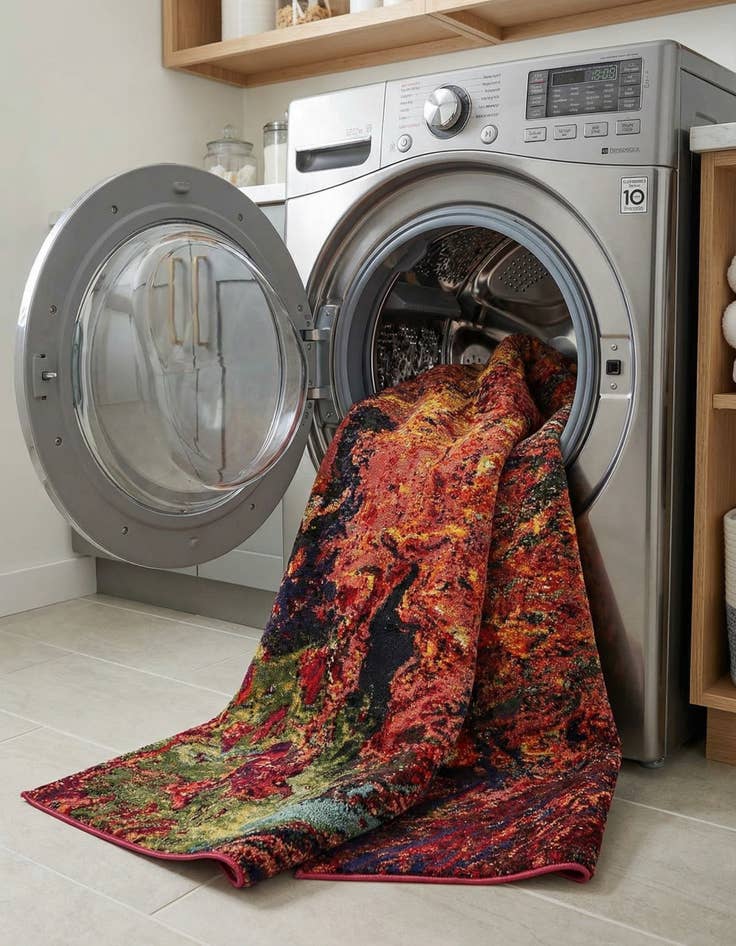 Detail image of 7' 10 x 10'  Washable Haerfest Rug