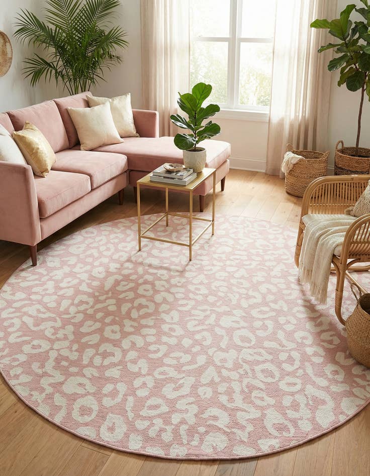 Detail image of 10' x 10'  Washable Safari Indoor / Outdoor Round Rug