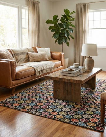 4' 9 x 6' 7 Hand Knotted Darya Wool Rug