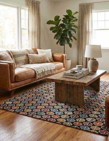 4' 9 x 6' 7 Hand Knotted Darya Wool Rug