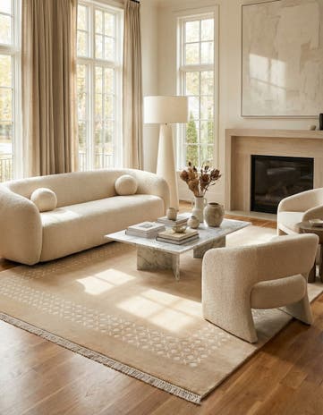 6' 7 x 9' 11 Hand Knotted Darya Wool Rug