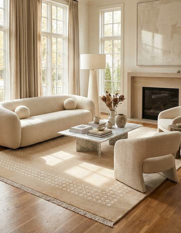 6' 7 x 9' 11 Hand Knotted Darya Wool Rug