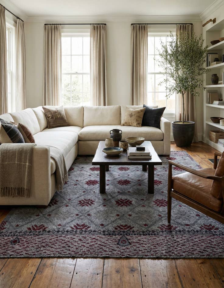 Detail image of 8' 2 x 11' 6 Hand Knotted Darya Wool Rug