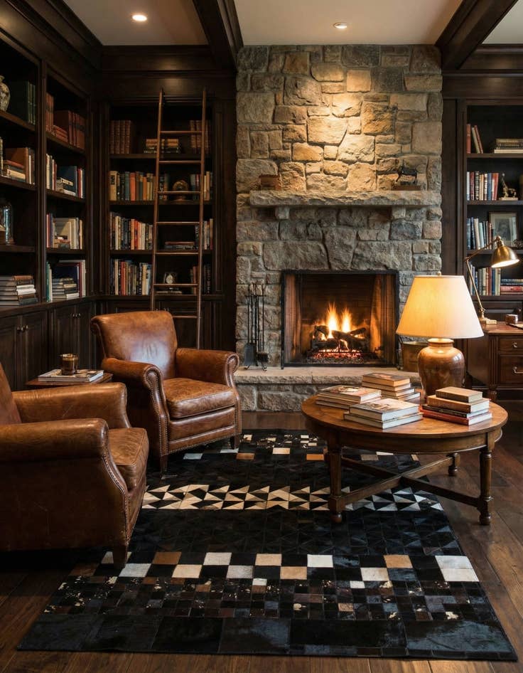 Detail image of 5' 1 x 7' 10 Cowhide Leather Rug