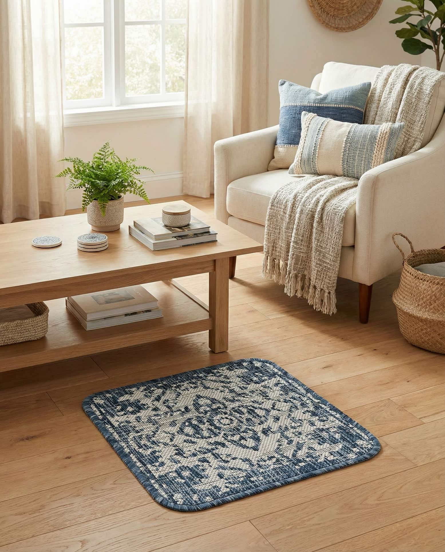 1' 4 x 1' 4 Easy-Clean Jill Zarin Dubai Indoor / Outdoor Sample Rug