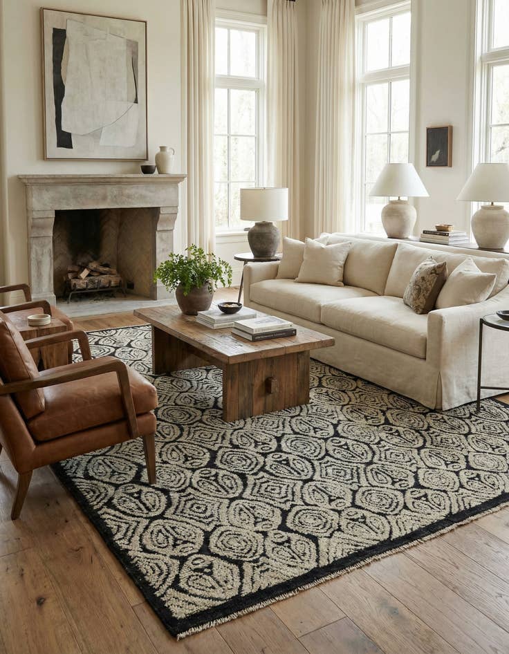 Detail image of 8' x 10' 4  Hand Knotted Darya Wool Rug