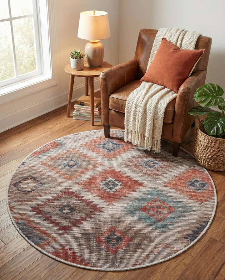 4' x 4' Washable Sisu Round Rug