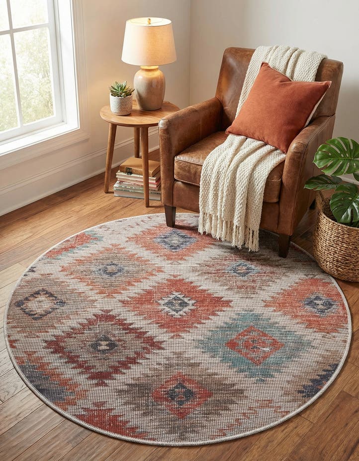 4' x 4' Washable Sisu Round Rug