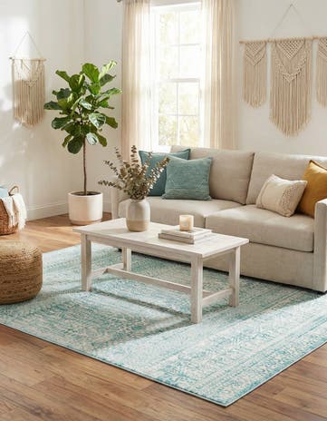 Jill Zarin Teal Uptown Cloisters Rug