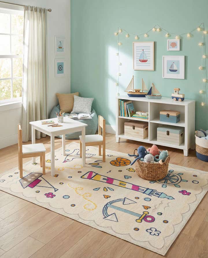 5' 3 x 7' 7 Easy-Clean Indoor / Outdoor Rug