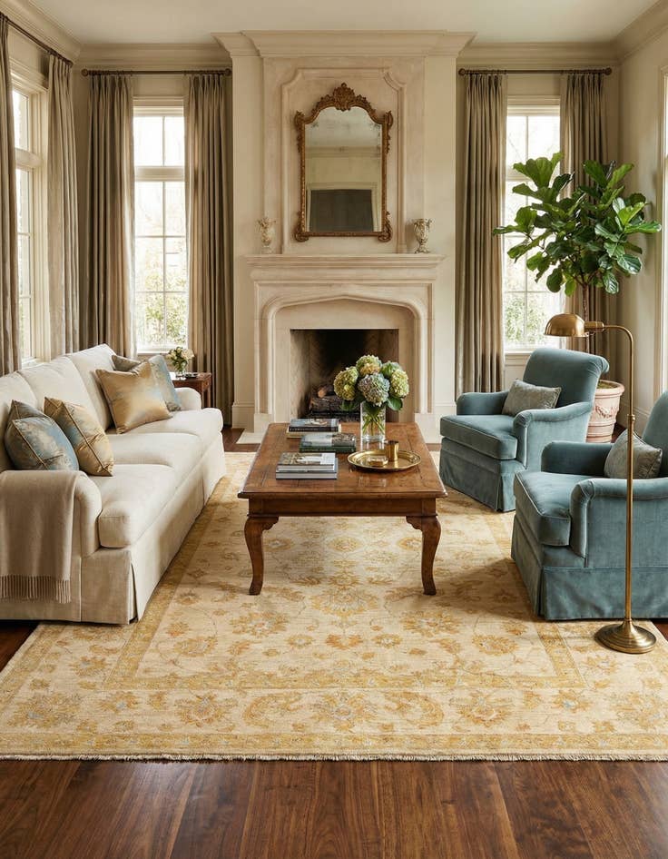 Detail image of 6' 9 x 9' 10 Ziegler Wool Rug