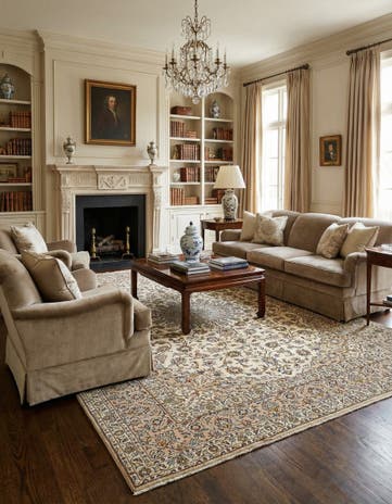 8' 2 x 11' 5 Kashan Wool Rug