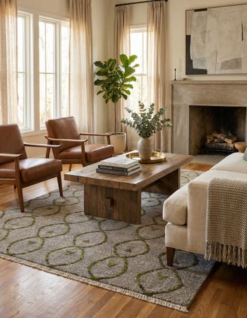5' 8 x 7' 11 Hand Knotted Darya Wool Rug