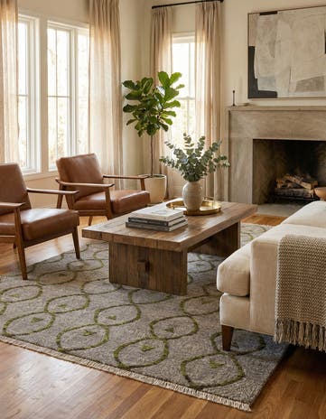 5' 8 x 7' 11 Hand Knotted Darya Wool Rug