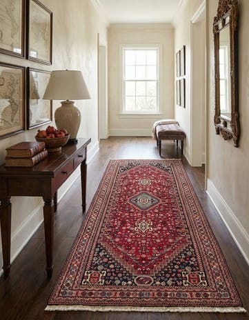 5' 7 x 10' 9 Hand Knotted Ghashghaei Wool Runner Rug