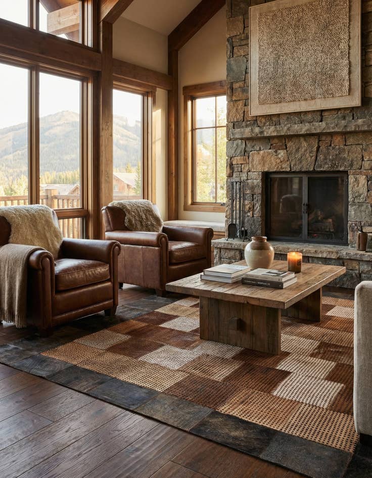 Detail image of 5' 3 x 8' 5 Cowhide Rug