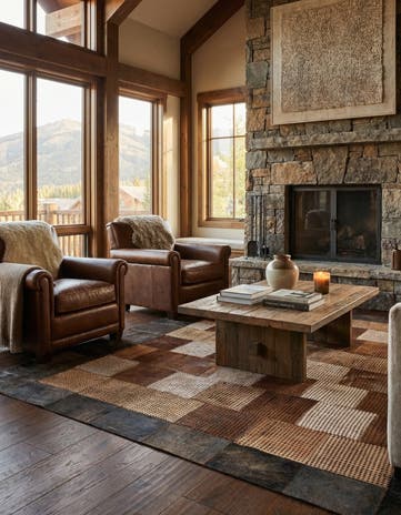 5' 3 x 8' 5 Cowhide Rug