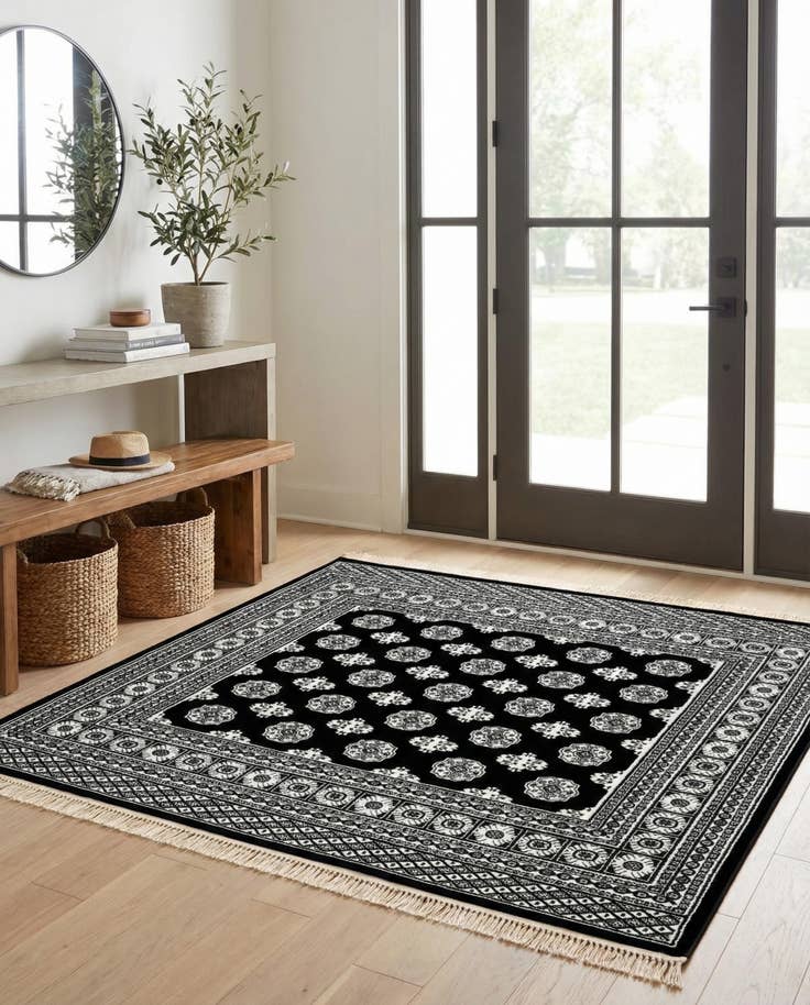 Detail image of 6' x 6' Bokhara Square Rug