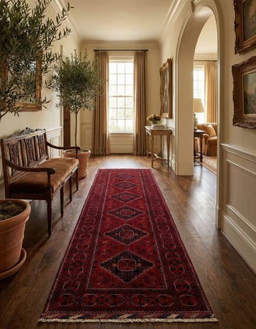2' 9 x 12' 4 Hand Knotted Khal Mohammadi Wool Runner Rug