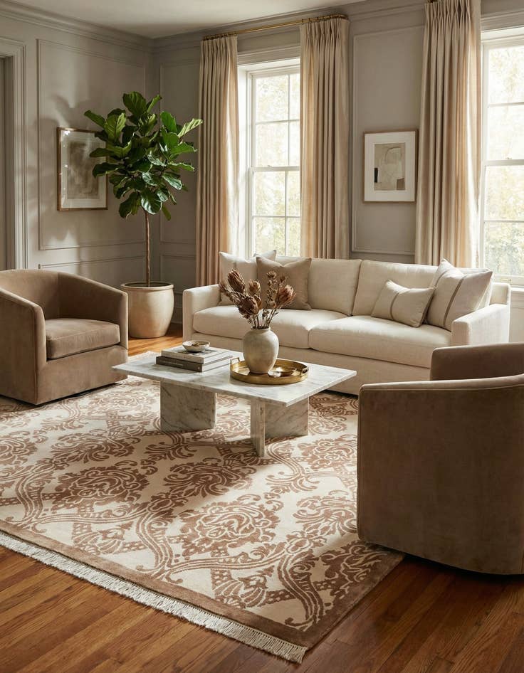 Detail image of 5' 10 x 7' 10  Hand Knotted Darya Wool Rug