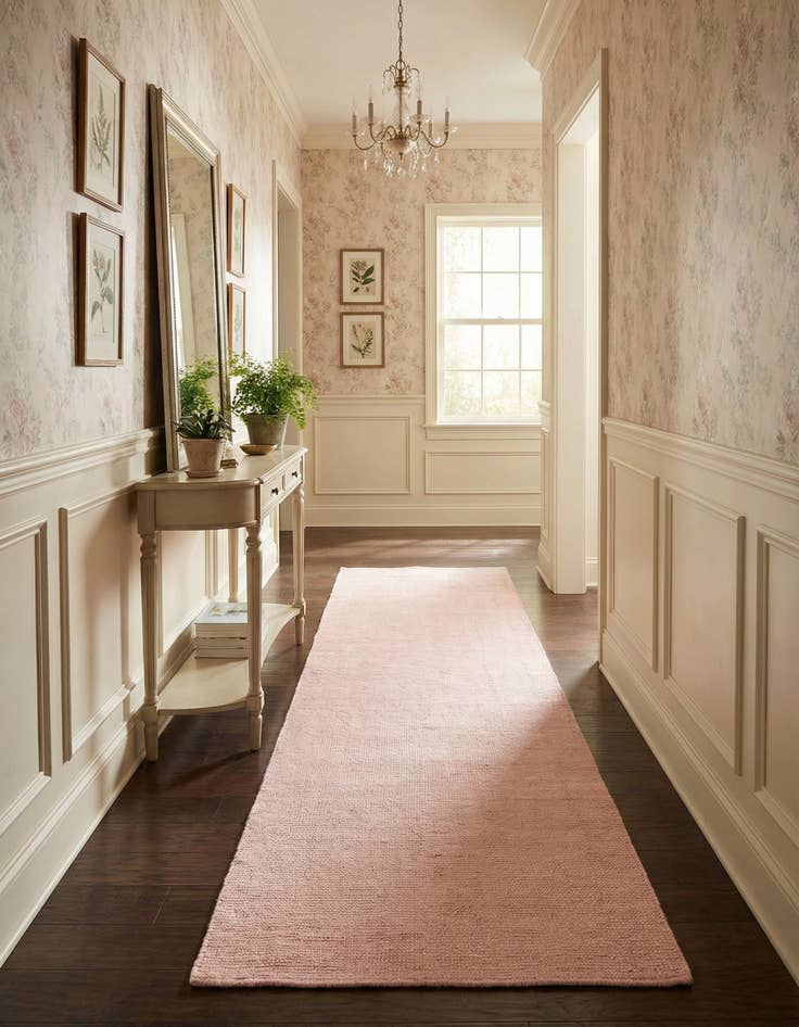 Detail image of  2' 7 x 14' 1  Hand Woven Jill Zarin English Manor Farmhouse Wool Runner Rug