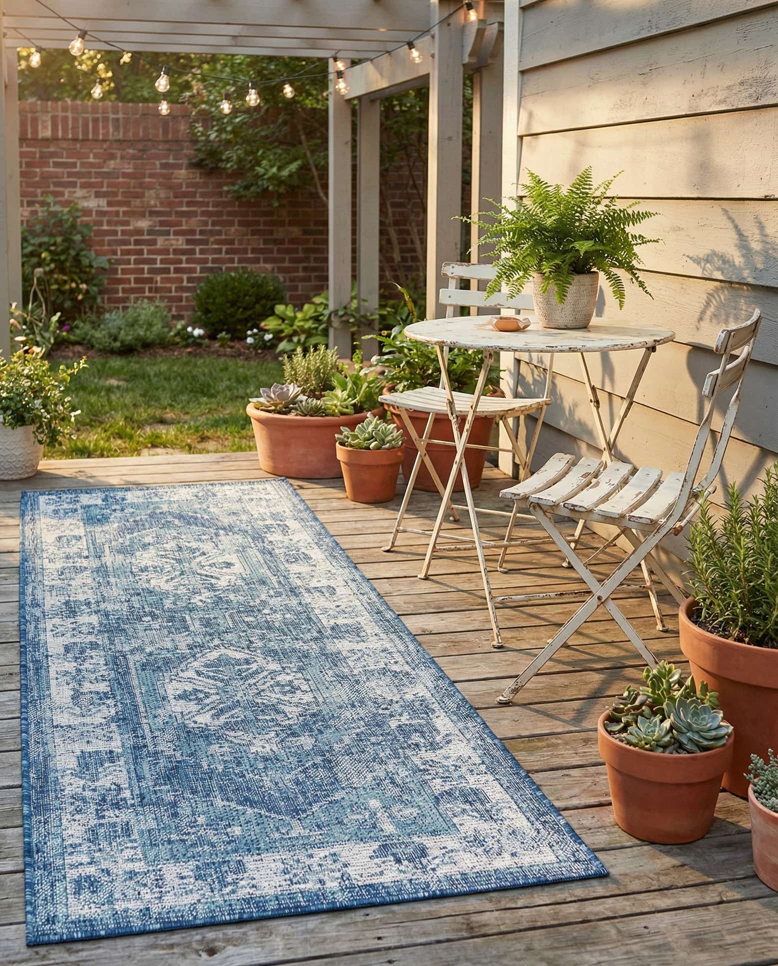 2' x 6' Easy-Clean Traditional Indoor / Outdoor Runner Rug