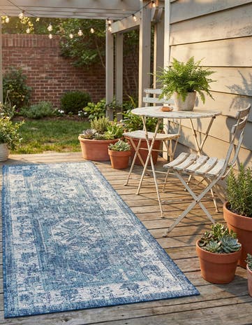 2' x 6' Easy-Clean Traditional Indoor / Outdoor Runner Rug