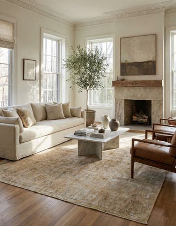9' 10 x 12' 6 Hand Knotted Ultra Vintage Persian Wool Rug