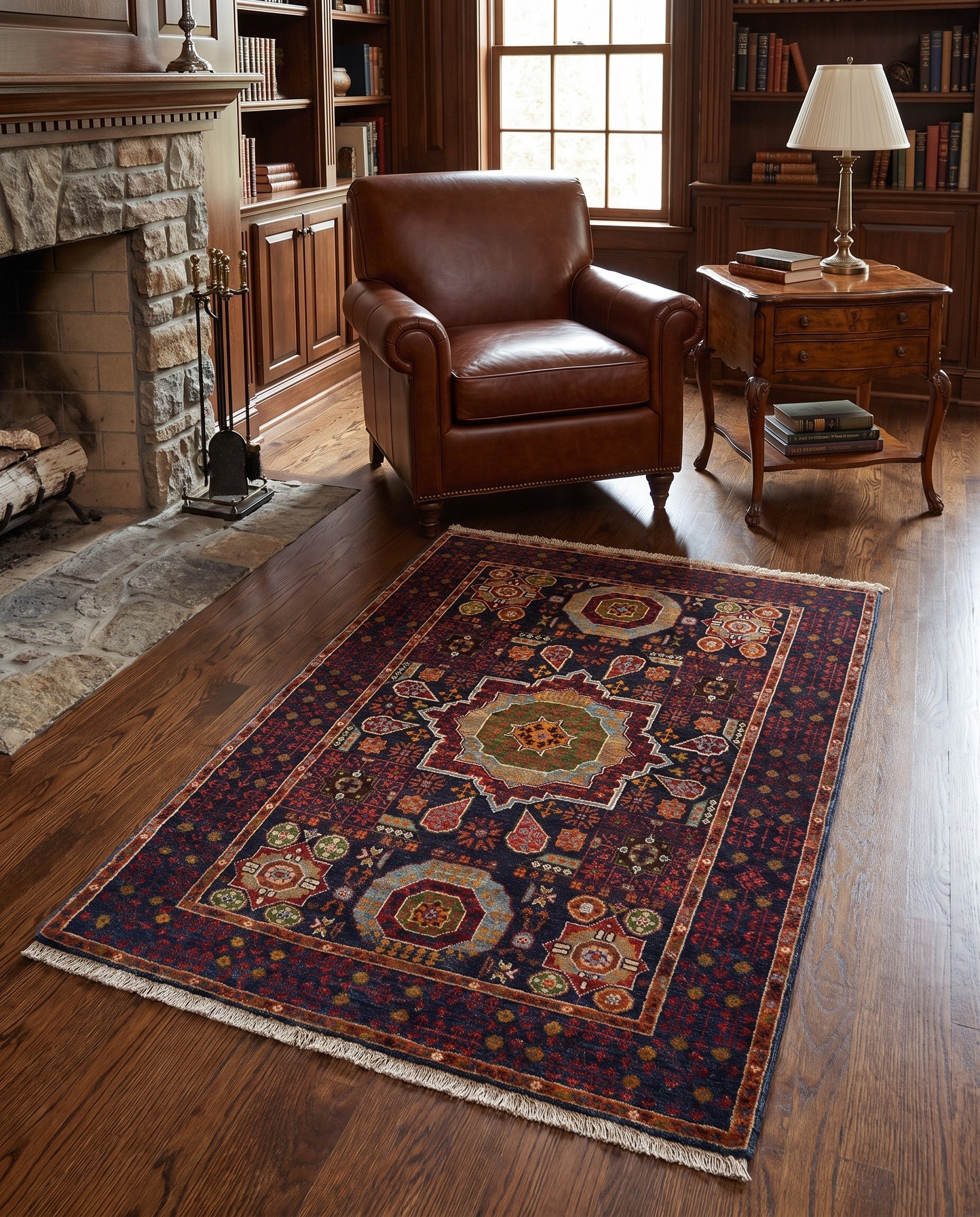 3' 8 x 5' Hand Knotted Mamluk Ziegler Rug