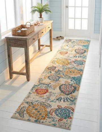 2' 7 x 12' Washable Amalfi Runner Rug