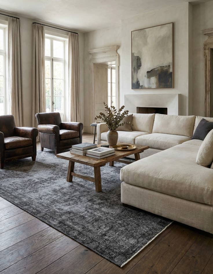 Detail image of 6' 5 x 10' Ultra Vintage Wool Rug