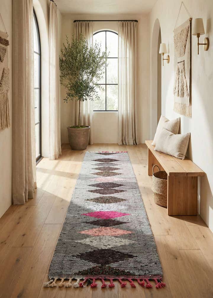 2' 7 x 15' 1 Hand Knotted Moroccan Wool Runner Rug