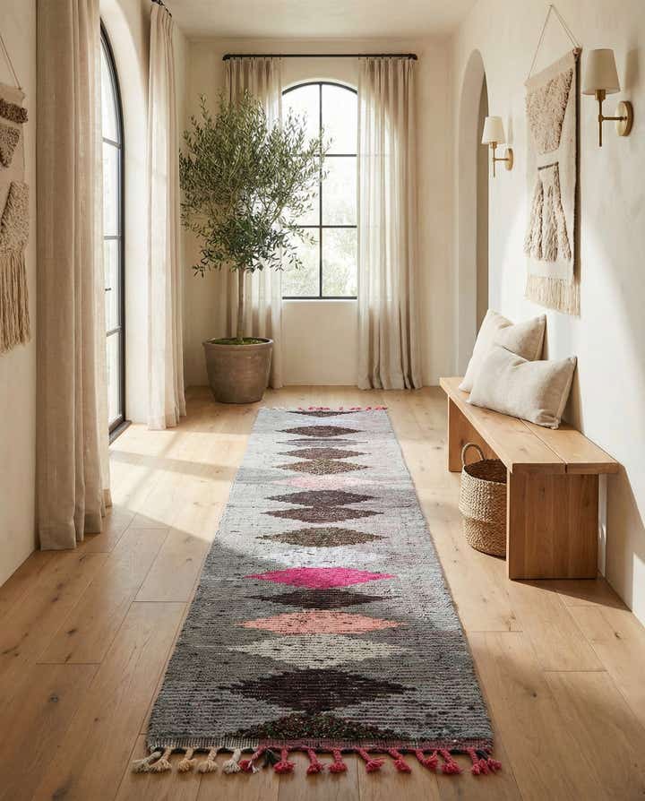 2' 7 x 15' 1 Hand Knotted Moroccan Wool Runner Rug