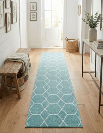 2' x 13' Lattice Frieze Runner Rug